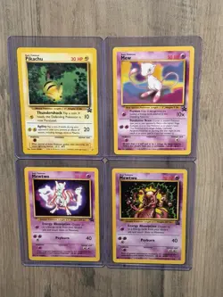 Pokemon TCG WOTC 4 Card Promo Lot - Pikachu #27 + Mew #8 + Mewtwo (x2) #3 + #14 - Image 1