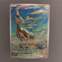 Pokemon TCG Skarmory 209/191 Surging Sparks Illustration Rare Holo Card NM - Image 1