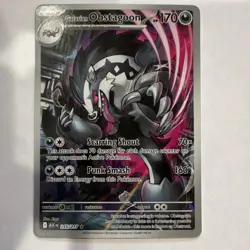 Pokemon Galarian Obstagoon 245/217 ASC Full Art Foil 170 HP Stage 2 Rare Card - Image 1