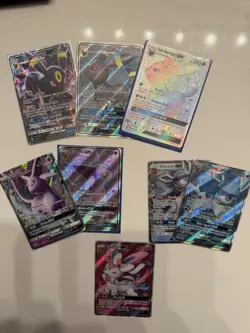 Pokemon Sun & Moon GX Full Art Foil Lot 8 Cards Umbreon Espeon Glaceon Sylveon - Image 1