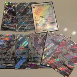 Pokemon Sun & Moon GX Full Art Foil Lot 8 Cards Umbreon Espeon Glaceon Sylveon - Image 3