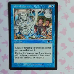 Magic: The Gathering Miscalculation Interrupt Blue foil 36/143 Wizards Holofoil! - Image 1