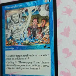 Magic: The Gathering Miscalculation Interrupt Blue foil 36/143 Wizards Holofoil! - Image 3