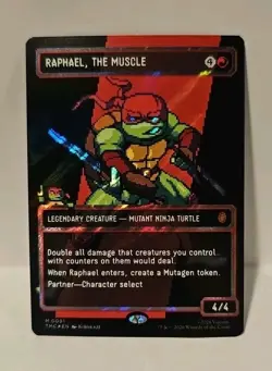 MTG - Raphael, the Muscle (0091) (Borderless) (Surge Foil) Mutant Ninja Turtles - Image 1