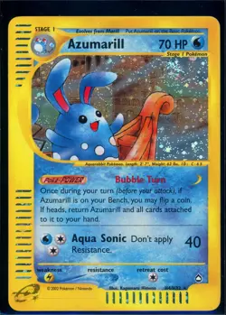 Pokemon AQUAPOLIS - #H4/H32 Azumarill - Holo - ENG - SWIRL - Near Mint - Image 1