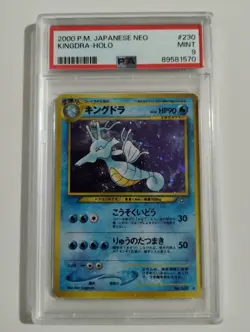 2000 Pokemon Japanese Neo Kingdra Holo 230 PSA 9 Graded Near Mint - Image 1