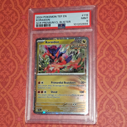 Pokemon PSA 9 Koraidon Cosmos Foil SCR Checklane Blister Promo TEF #119 2024 EN - Image 1
