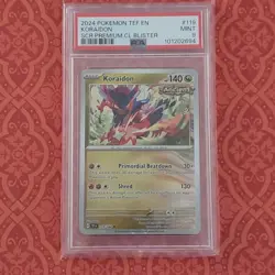 Pokemon PSA 9 Koraidon Cosmos Foil SCR Checklane Blister Promo TEF #119 2024 EN - Image 5