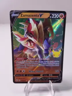 Zamazenta V 018/025 Ultra Rare Celebrations Pokemon TCG - Full Art - NM/M - Image 1