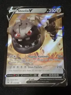 Steelix V - 115/185 - Ultra Rare Vivid Voltage - Pokemon TCG ~ Full Art Holo - Image 1