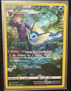 Pokemon Vaporeon TG02/TG30 Brilliant Stars Holo Rare 2022 Sword & Shield English - Image 1