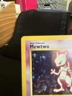 Pokemon Mewtwo Base Set Holo Rare 10/102 1999 60 HP Wizards Copyright English - Image 2