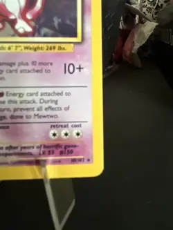 Pokemon Mewtwo Base Set Holo Rare 10/102 1999 60 HP Wizards Copyright English - Image 4