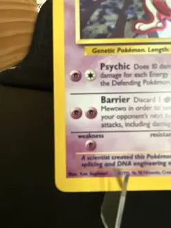 Pokemon Mewtwo Base Set Holo Rare 10/102 1999 60 HP Wizards Copyright English - Image 5