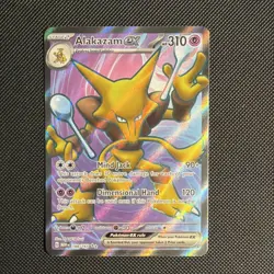 Pokemon TCG Alakazam ex 188/165 Sv: Scarlet & Violet 151 Ultra Rare Holo - Image 1