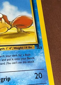 Pokemon Krabby 51/62 Fossil WOTC SYMBOL ERROR RARE - Image 2