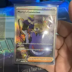 Pokemon TCG Trainer Morty's Conviction 211/162 Temporal Forces SIR NM - Image 1