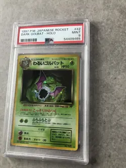 1997 Pokemon Japanese Rocket Gang Holo Dark Golbat #42 PSA 9 MINT - Image 1