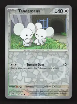 Tandemaus 154/182 Common Paradox Rift Pokemon Reverse Holo Near Mint - Image 1