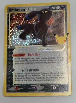 Pokemon TCG: Umbreon Gold Star 17/17 Celebrations 25th Anniversary NM - Image 1