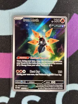 Iron Moth 187/182 Sv04: Paradox Rift Holo Illustration Rare Full Art Pokemon - Image 1