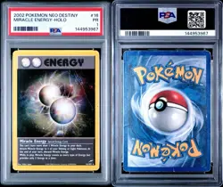2002 Pokemon Neo Destiny Miracle Energy-Holo #16 PSA 1 PR • POP 1 - Image 3