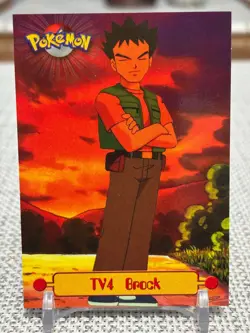 1999 Topps Pokemon Series 1 #TV4 Brock (TV Animation Edition) Black Logo NM - Image 1