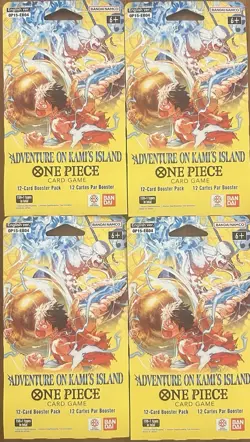 One Piece Adventure on Kami’s Island Booster packs-Lot of 4 - Image 1