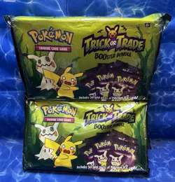 New Sealed 2023 Pokemon BOOster Bundle Trick or Trade Cards 50 Pack Lot of 2 - Image 1
