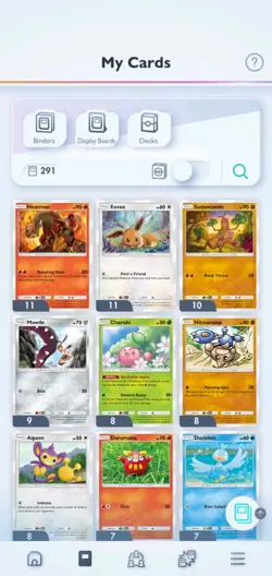 Pokemon Pocket Mobile Game Trade Eevees Grove set ◇ Rare Cards Message For Cards - Image 1