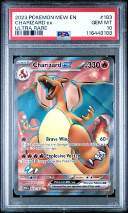2023 POKEMON MEW EN-151 #183 CHARIZARD EX ULTRA RARE PSA 10 ENGLISH - Image 1