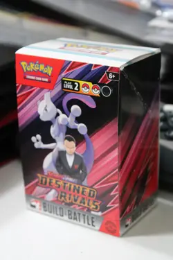 Pokemon Destined Rivals Build Battle Prerelease Box NM *EMPTY BOX AND LIST ONLY* - Image 1