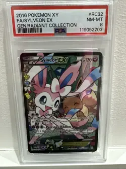 2016 Pokemon XY Generations Sylveon EX RC32/RC32 Radiant Collection Rare PSA 8 - Image 1