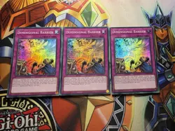 Yugioh! 3x Dimensional Barrier Playset - RA01-EN072 1st Edition Super Rare - EN - Image 1