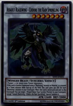 Assault Blackwing - Chidori the Rain Sprinkling Super Rare Shining Victories SHV - Image 1