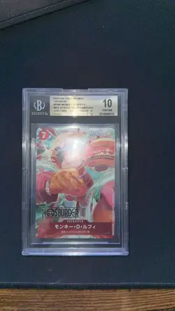 2024 ONE PIECE PROMOS JPN MOS BURGER TIE-UP CAMPAIGN MONKEY.D.LUFFY BGS 10 - Image 1