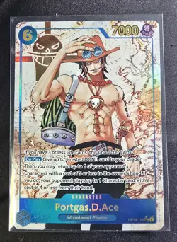 One Piece TCG Portgas D. Ace OP13-119 Alt Art SEC “Carrying On His Will” NM Foil - Image 1