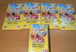 One Piece Adventure On Kami's Island Double Pack Set 10 OP-15 4 Sleeved Booster - Image 1