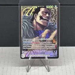 One Piece The Azure Sea’s Seven Crocodile OP14-079 Alternate Alt Art Leader NM - Image 1