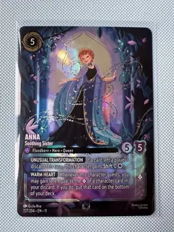 Anna Soothing Sister Disney Lorcana Set 11 Winterspell Enchanted Rare 227/204 - Image 1