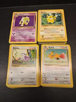 91 Vintage Pokemon Card Lot Base Set Jungle Fossil WOTC Common Uncommon Rare VG - Image 1