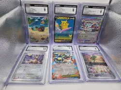 Pokemon Graded 6 Card Lot CGC SLABS ONLY. Prismatic/Celebration/Black Bolt.... - Image 1