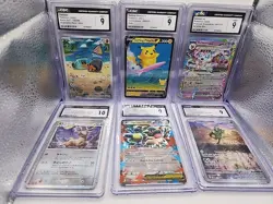Pokemon Graded 6 Card Lot CGC SLABS ONLY. Prismatic/Celebration/Black Bolt.... - Image 2