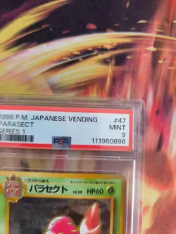 Pokemon Card Japanese Vending expansion sheet 1998 glossy PSA 9 Parasect Parasek - Image 4