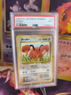 Pokemon Card Japanese Vending expansion sheet 1998 glossy PSA 9 Dodu Doduo - Image 1