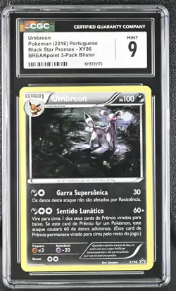CGC 9 MINT Umbreon 2016 Black Star Promos XY96 Holo Portuguese Pokemon Card - Image 1