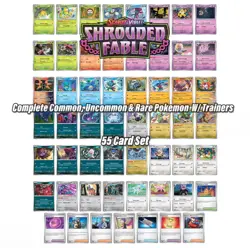 Pokemon Shrouded Fable Complete Base Set 1-64 Common/Uncommon/Rare 55 cards - Image 1