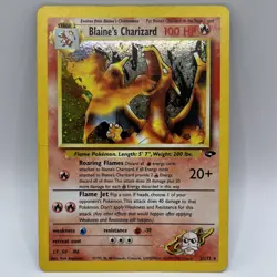 Blaines Charizard Gym Challenge 2/132 Holo Rare Vintage Pokemon TCG WOTC Card - Image 1