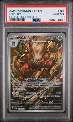 Shiftry 163/162 Pokemon Card Temporal Forces Illustration Rare PSA 10 Gem Mint - Image 1