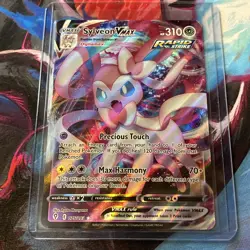 Pokemon TCG Sylveon VMAX Full Art Ultra Rare Holo Card 075/203 Evolving Skies - Image 1